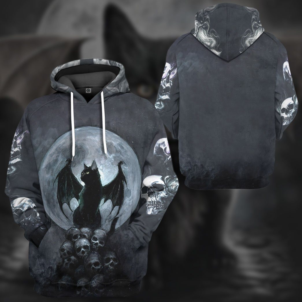 Gearhuman 3D Bat Cat Custom Tshirt Hoodie Apparel GB04112 3D Apparel