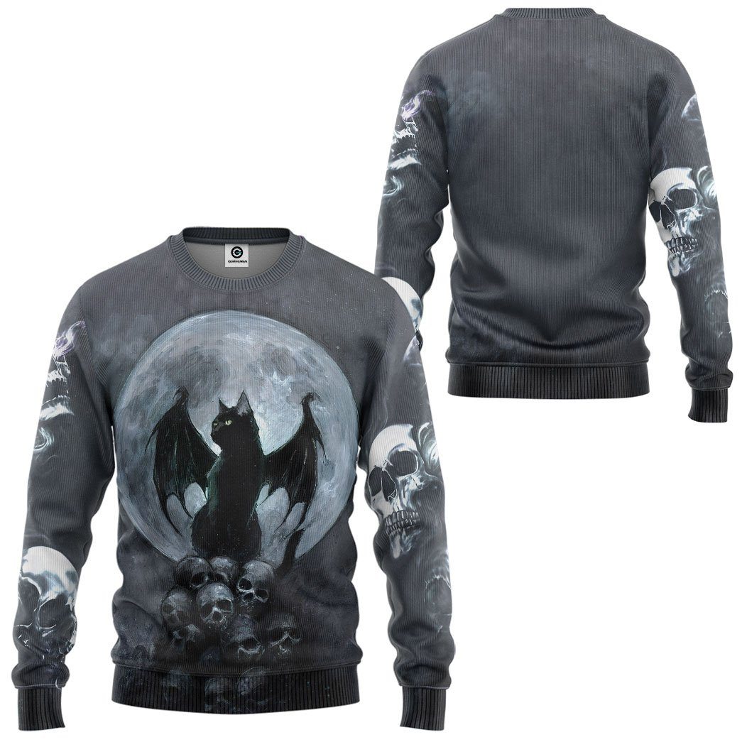 Gearhuman 3D Bat Cat Custom Tshirt Hoodie Apparel GB04112 3D Apparel