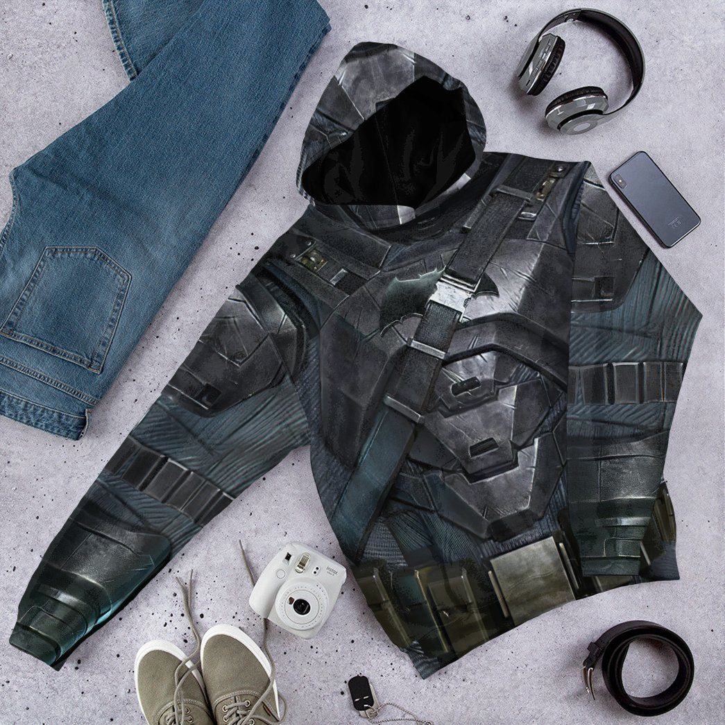 Gearhuman 3D Batman Power Suit Costume Custom Hoodie Apparel GW210813 3D Custom Fleece Hoodies