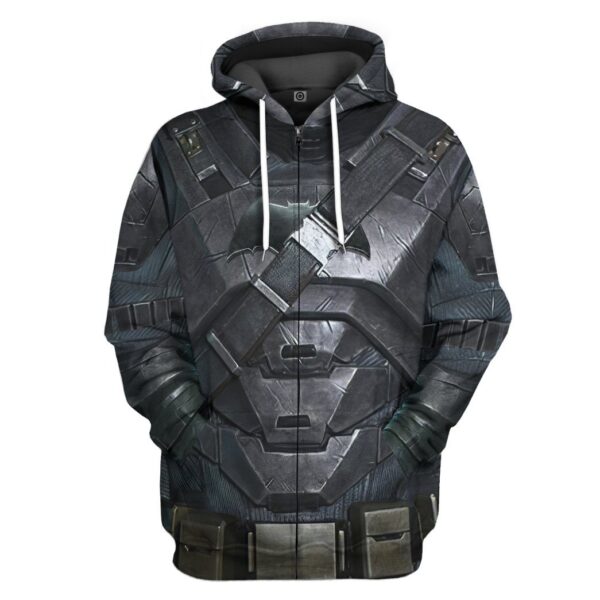 Gearhuman 3D Batman Power Suit Costume Custom Hoodie Apparel GW210813 3D Custom Fleece Hoodies Zip Hoodie S
