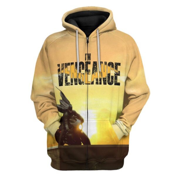 Gearhuman 3D Batman Vengeance Custom Hoodie Apparel GL25085 3D Custom Fleece Hoodies Zip Hoodie S
