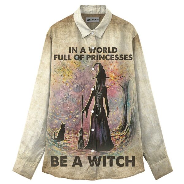 Gearhuman 3D Be A Witch Linen Shirt For Woman GH29094 Linen Shirt Linen Shirt S 