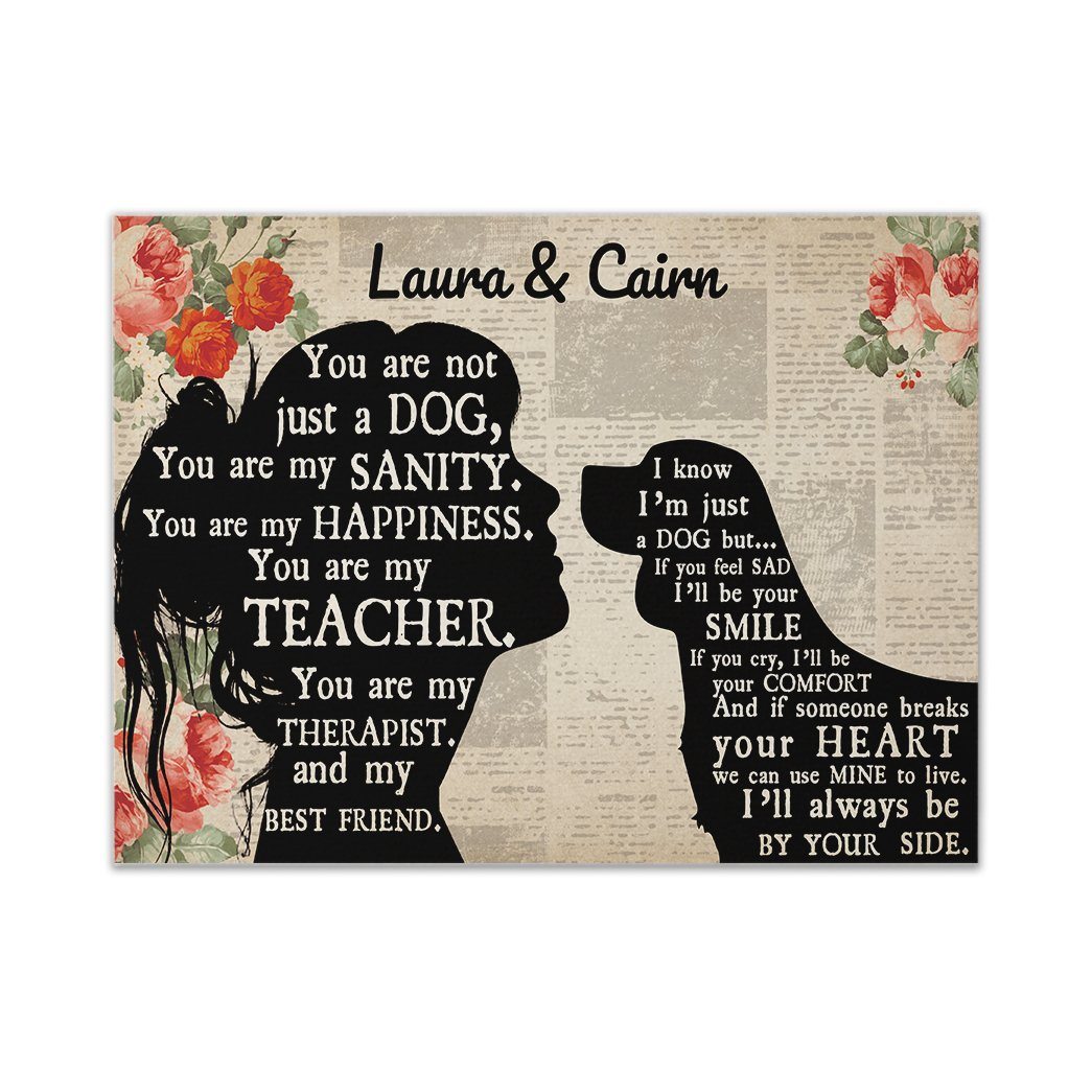 Gearhuman 3D Beagle My Best Friend Custom Name Canvas GW260122 Canvas 1 Piece Non Frame M