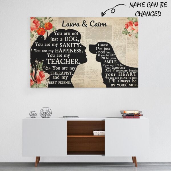 Gearhuman 3D Beagle My Best Friend Custom Name Canvas GW260122 Canvas