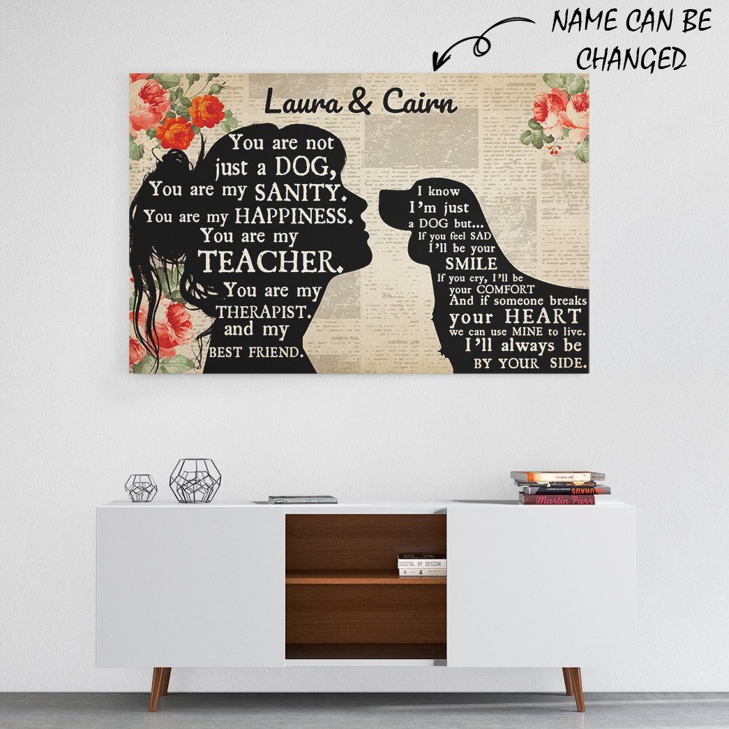 Gearhuman 3D Beagle My Best Friend Custom Name Canvas GW260122 Canvas