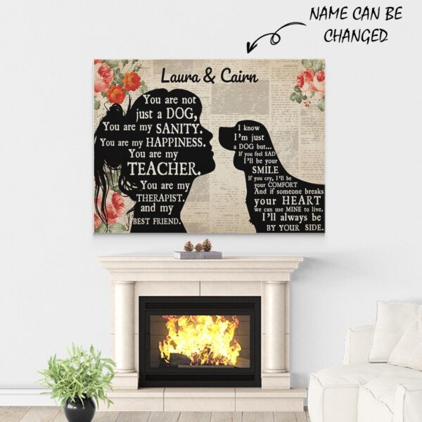 Gearhuman 3D Beagle My Best Friend Custom Name Canvas GW260122 Canvas