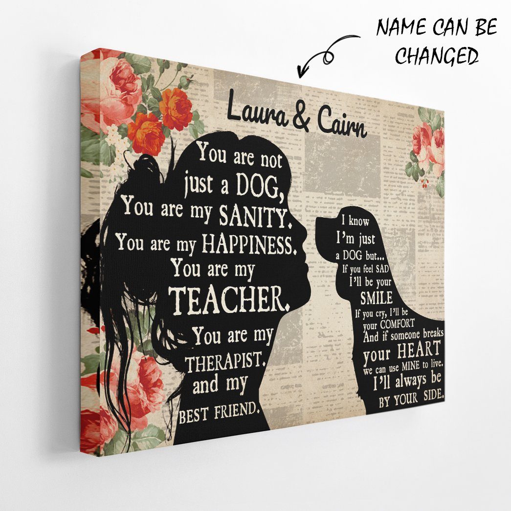 Gearhuman 3D Beagle My Best Friend Custom Name Canvas GW260122 Canvas