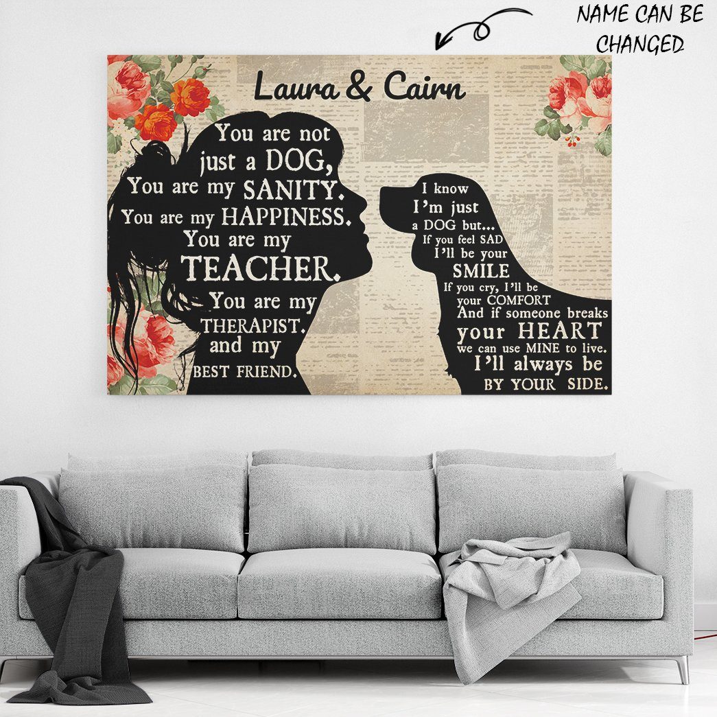 Gearhuman 3D Beagle My Best Friend Custom Name Canvas GW260122 Canvas