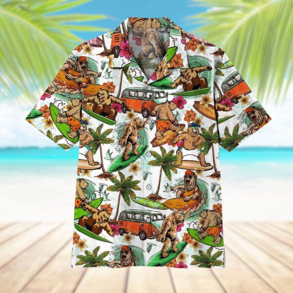 Gearhuman 3D Bear Surfing Hawaii Shirt ZZ0707212 Short Sleeve Shirt 