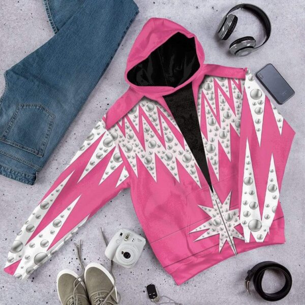 Gearhuman 3D Bedazzled Hot Pink Jumpsuit Custom Hoodie Apparel GN30071 3D Custom Fleece Hoodies 