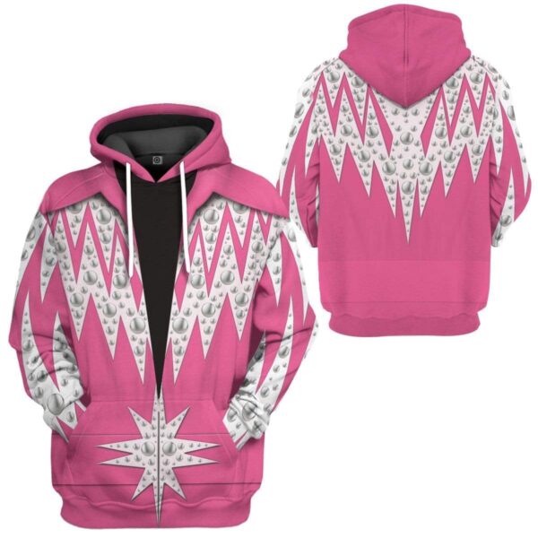 Gearhuman 3D Bedazzled Hot Pink Jumpsuit Custom Hoodie Apparel GN30071 3D Custom Fleece Hoodies 