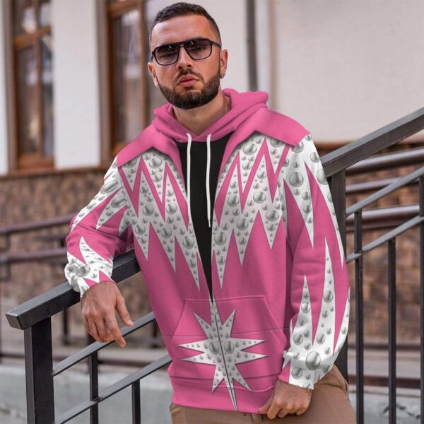 Gearhuman 3D Bedazzled Hot Pink Jumpsuit Custom Hoodie Apparel GN30071 3D Custom Fleece Hoodies 
