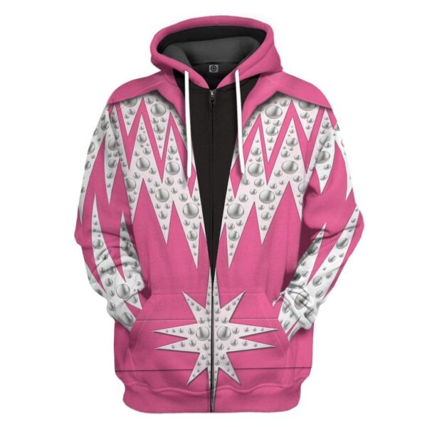Gearhuman 3D Bedazzled Hot Pink Jumpsuit Custom Hoodie Apparel GN30071 3D Custom Fleece Hoodies Zip Hoodie S 