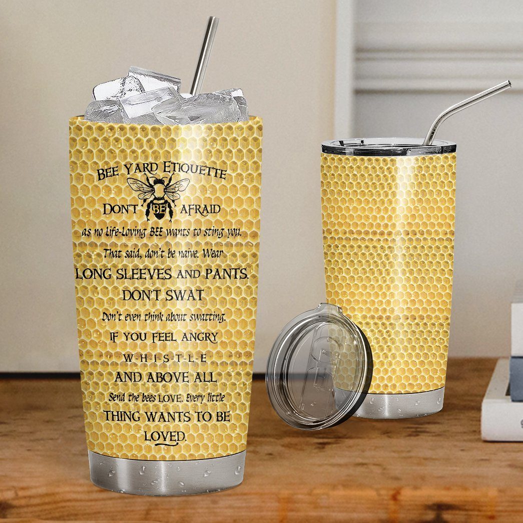 Gearhuman 3D Bee Custom Design Vacuum Insulated Tumbler GB10111 Tumbler