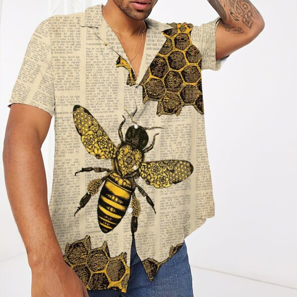 Gearhuman 3D Bee Hawaii Shirt ZK0406212 Hawai Shirt 