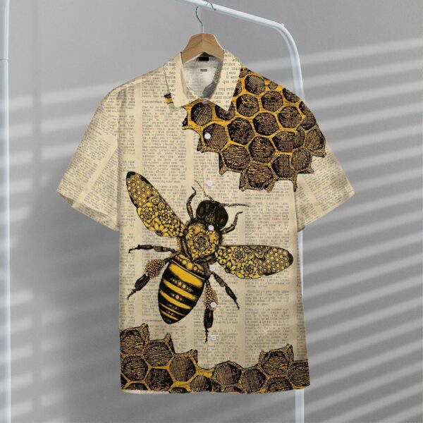 Gearhuman 3D Bee Hawaii Shirt ZK0406212 Hawai Shirt 