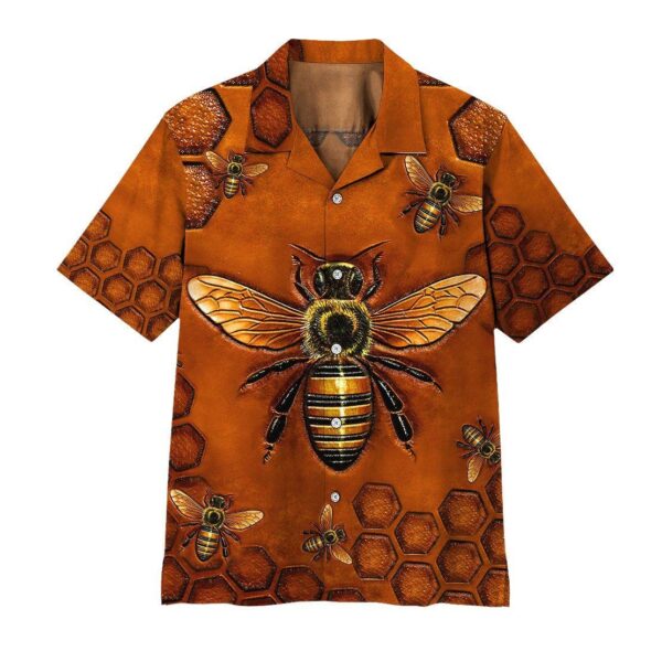 Gearhuman 3D Bee Hawaii Shirt ZZ0306211 Hawai Shirt Short Sleeve Shirt S