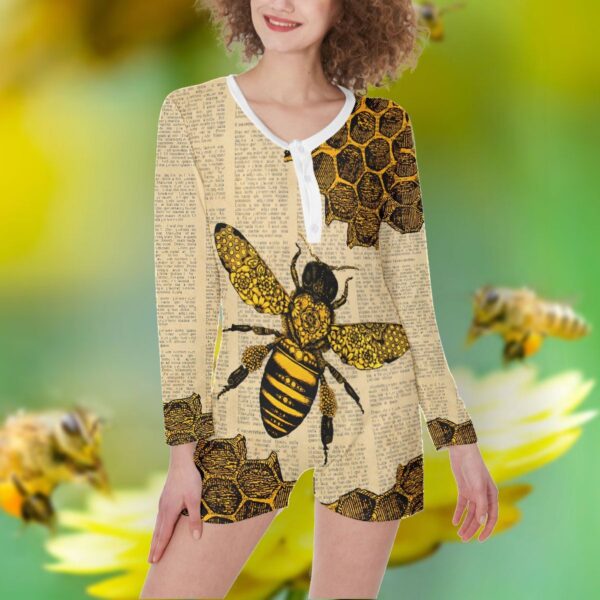 Gearhuman 3D Bee One Women Piece Pajamas ZK0207218 One piece women pajamas 