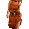 Gearhuman 3D Bee Sleeveless Beach Dress ZZ0306213 Beach Dress Beach Dress S