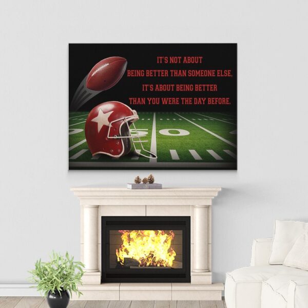 Gearhuman 3D Being Better America Football Custom Canvas GB29015 Canvas