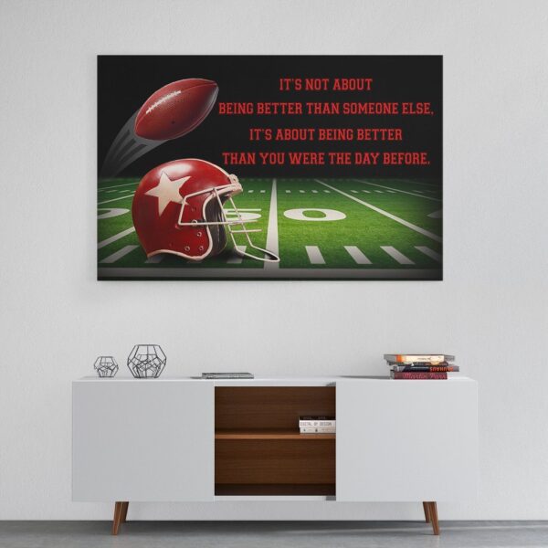 Gearhuman 3D Being Better America Football Custom Canvas GB29015 Canvas