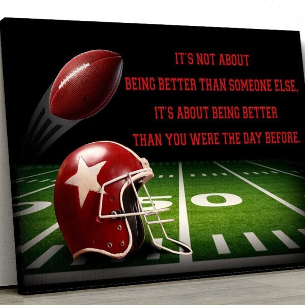 Gearhuman 3D Being Better America Football Custom Canvas GB29015 Canvas