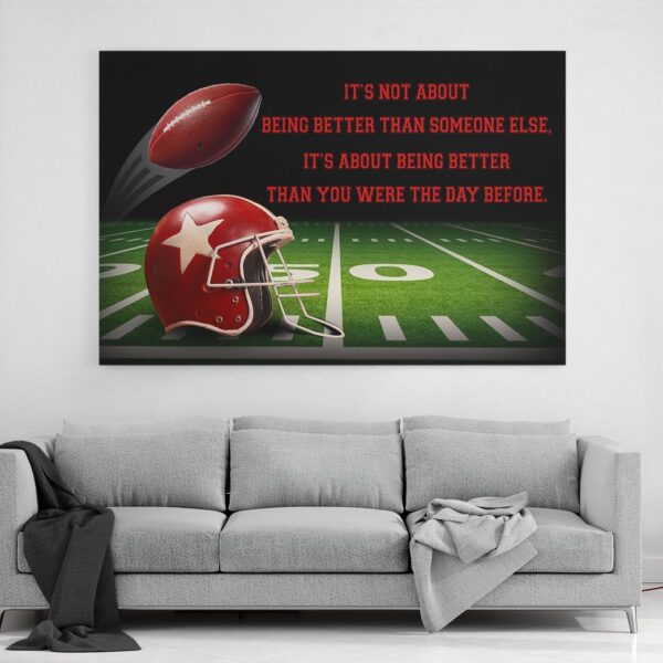 Gearhuman 3D Being Better America Football Custom Canvas GB29015 Canvas
