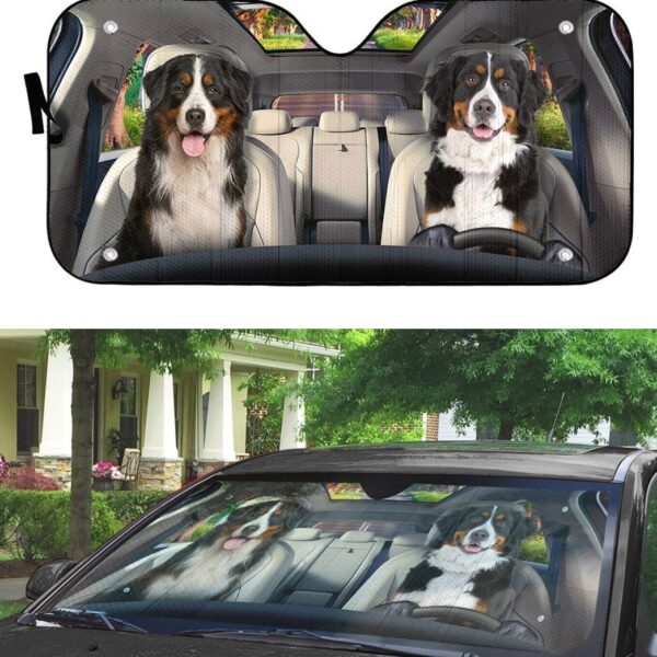 Gearhuman 3D Bernese Mountain Dog Auto Car Sunshade GV01035 Auto Sunshade