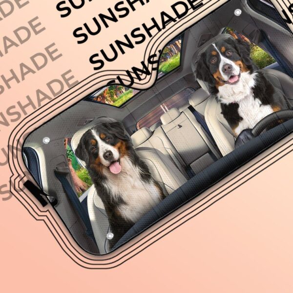 Gearhuman 3D Bernese Mountain Dog Auto Car Sunshade GV01035 Auto Sunshade