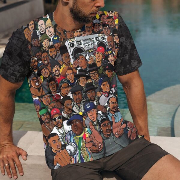 Gearhuman 3D Best Rapper of Hiphop Custom Tshirt Apparel GJ23091 3D T-shirt