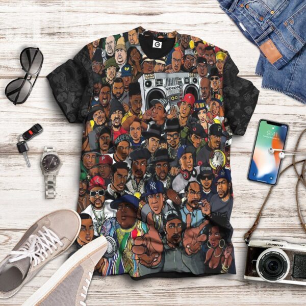 Gearhuman 3D Best Rapper of Hiphop Custom Tshirt Apparel GJ23091 3D T-shirt