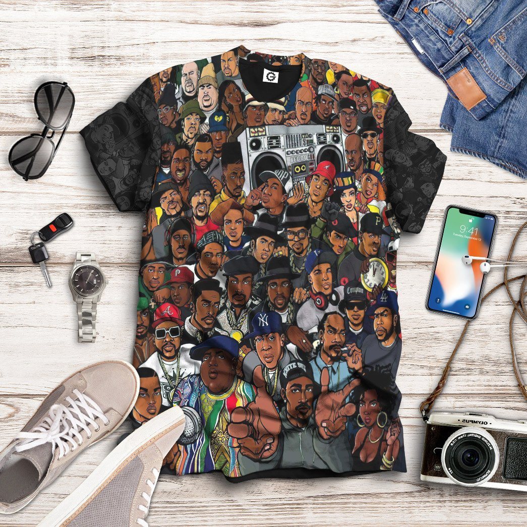 Gearhuman 3D Best Rapper of Hiphop Custom Tshirt Apparel GJ23091 3D T-shirt