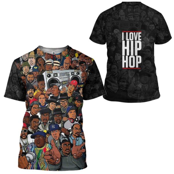 Gearhuman 3D Best Rapper of Hiphop Custom Tshirt Apparel GJ23091 3D T-shirt