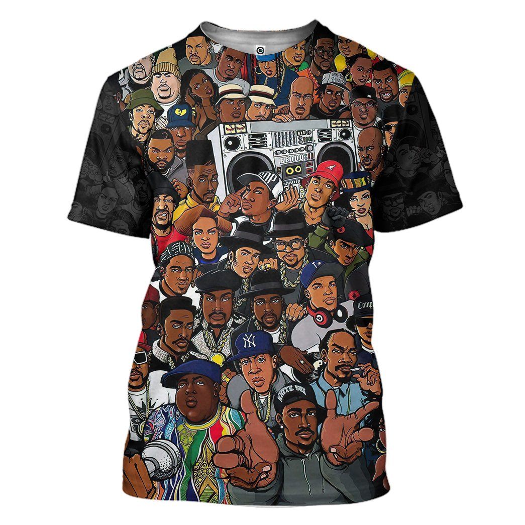 Gearhuman 3D Best Rapper of Hiphop Custom Tshirt Apparel GJ23091 3D T-shirt T-Shirt S