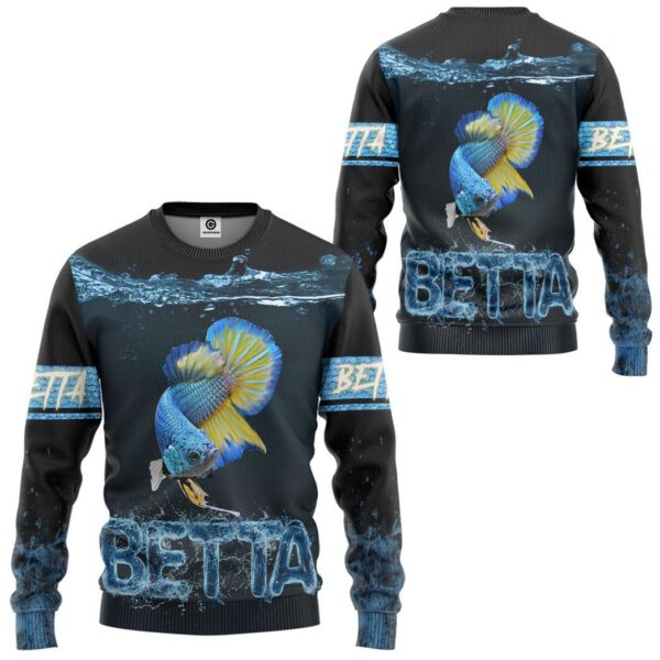 Gearhuman 3D Betta Lovers Custom Tshirt Hoodie Apparel GV171112 3D Apparel 