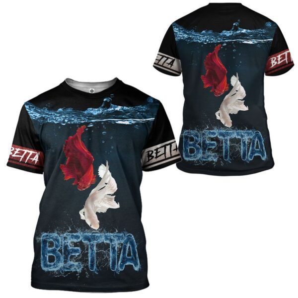 Gearhuman 3D Betta Loving Custom Tshirt Hoodie Apparel GV171114 3D Apparel 