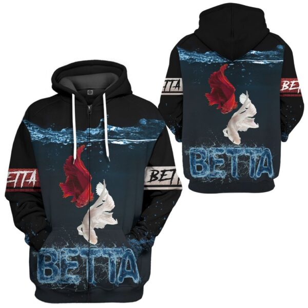 Gearhuman 3D Betta Loving Custom Tshirt Hoodie Apparel GV171114 3D Apparel 