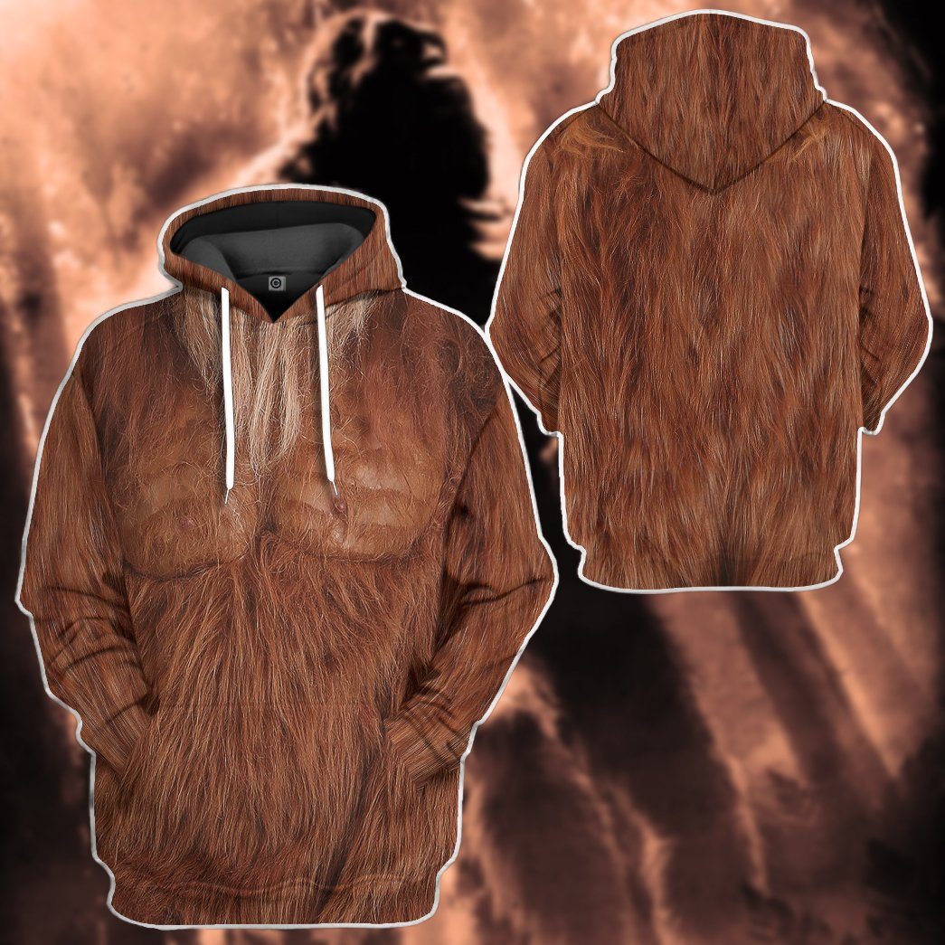 Gearhuman 3D Bigfoot Costume Tshirt Hoodie Apparel GL23111 3D Apparel