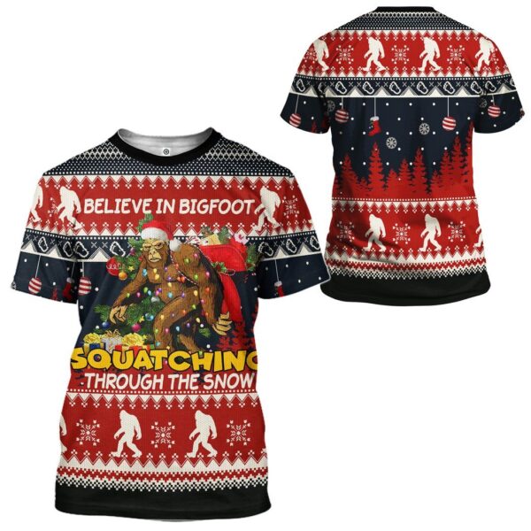 Gearhuman 3D Bigfoot Ugly Sweater GL10121 3D Apparel 