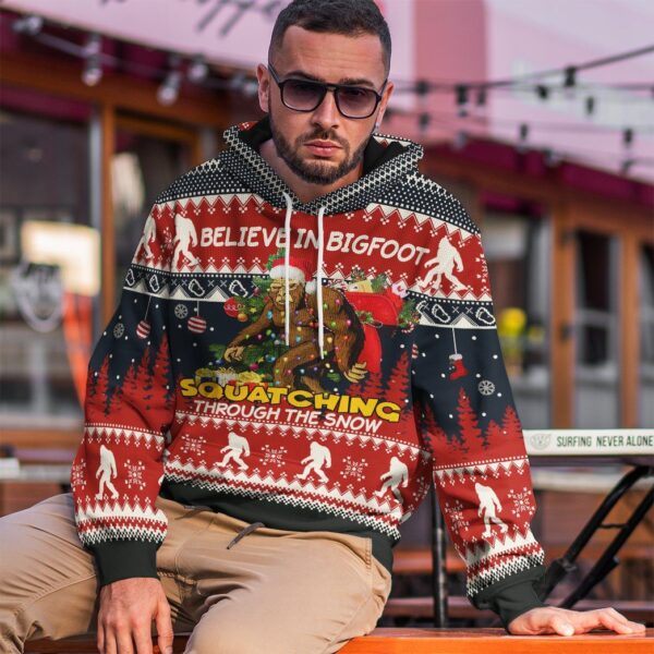 Gearhuman 3D Bigfoot Ugly Sweater GL10121 3D Apparel 