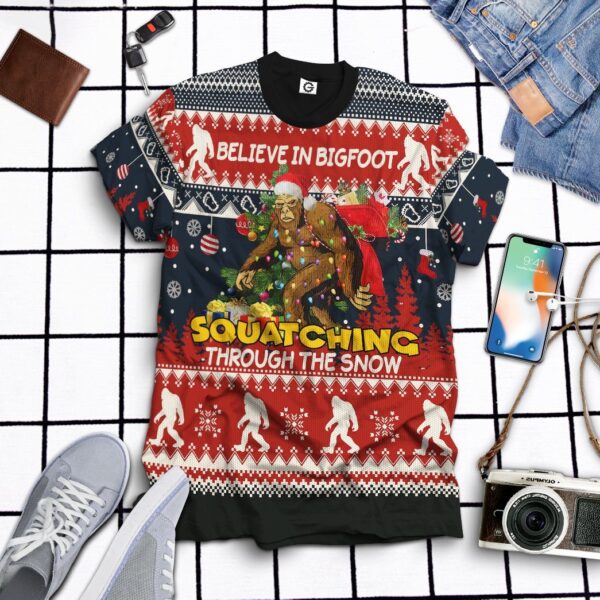 Gearhuman 3D Bigfoot Ugly Sweater GL10121 3D Apparel 