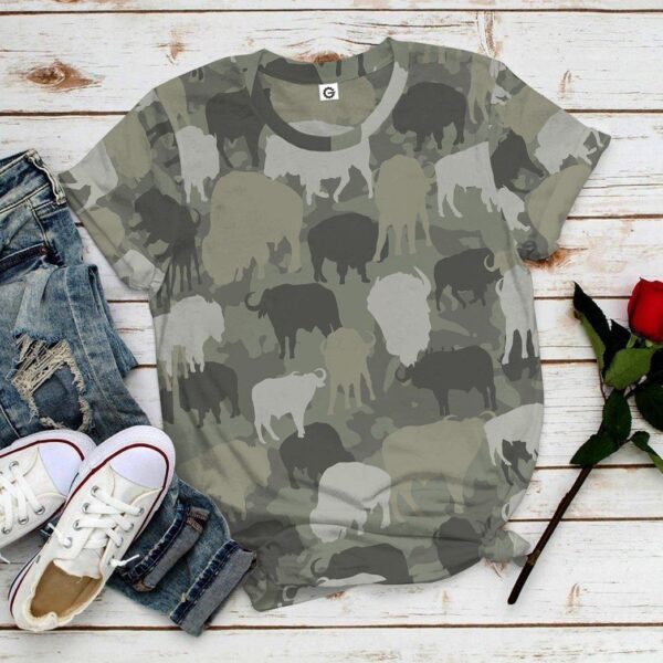 Gearhuman 3D Bison Camo Custom Tshirt Hoodie Apparel GV17125 3D Apparel 