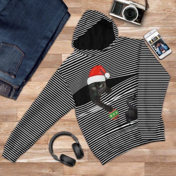 Gearhuman 3D Black cat at Christmas Custom Tshirt Apparel GX03111 3D Apparel 