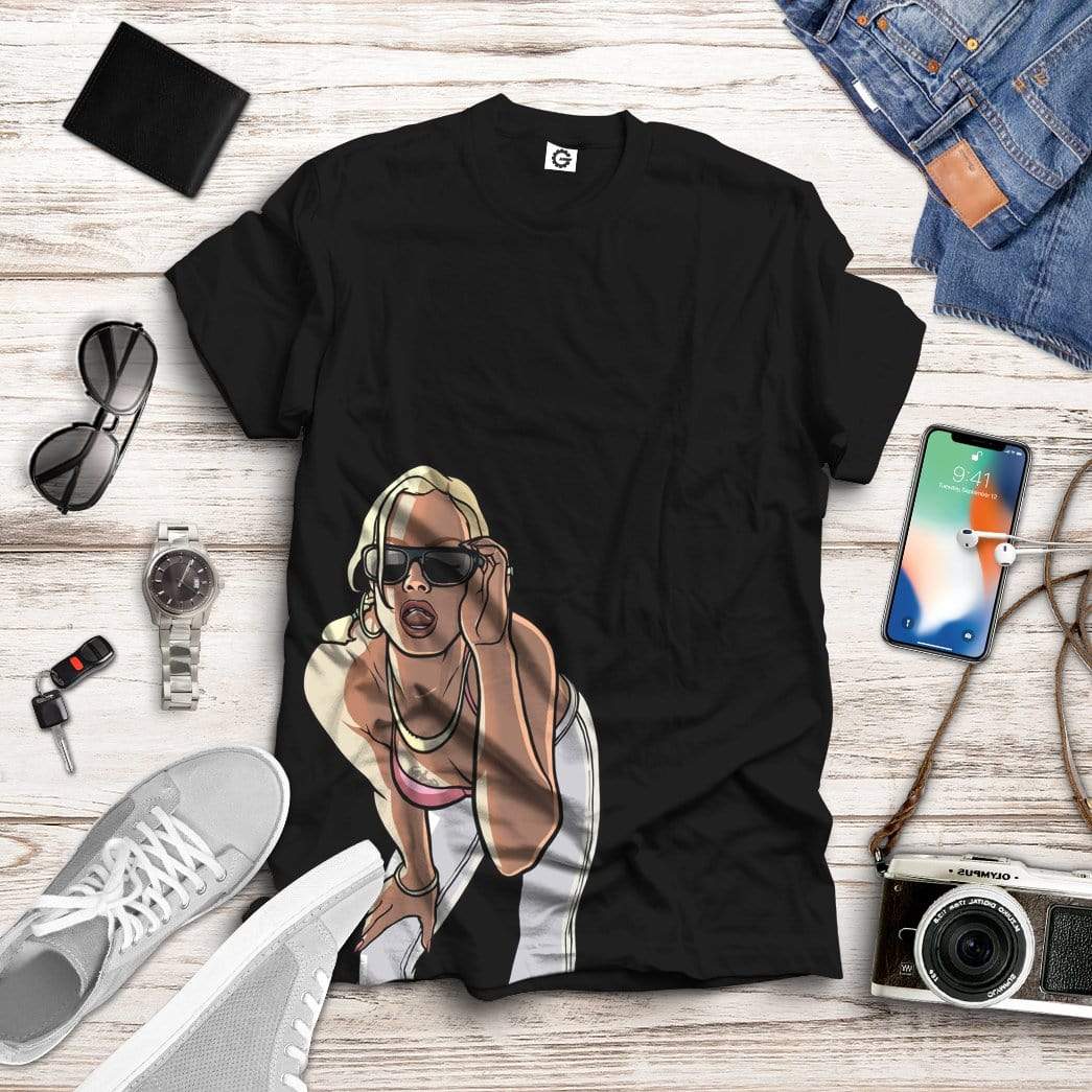 Gearhuman 3D Black GTA San Andreas Custom Apparel GS11062 3D Custom Fleece Hoodies