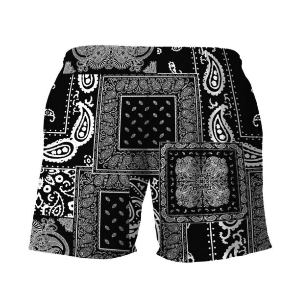 Gearhuman 3D Black Multiple Paisley Bandanas Shorts ZK3105214 Men Shorts