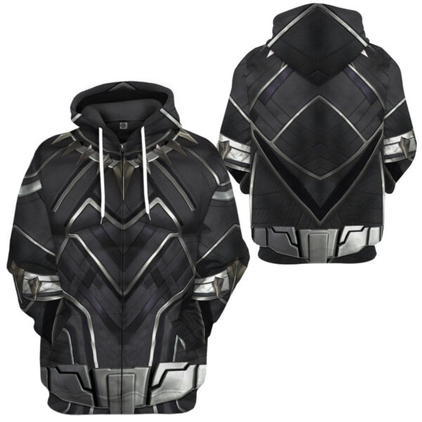 Gearhuman 3D Black Panther Costume Custom Hoodie Apparel GW210814 3D Custom Fleece Hoodies 