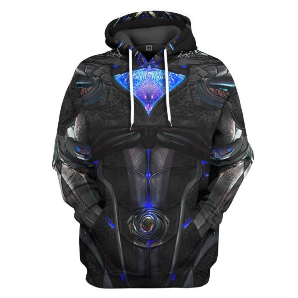 Gearhuman 3D Black Power Ranger 2017 Custom Hoodie Apparel GJ30091 3D Apparel Hoodie S 