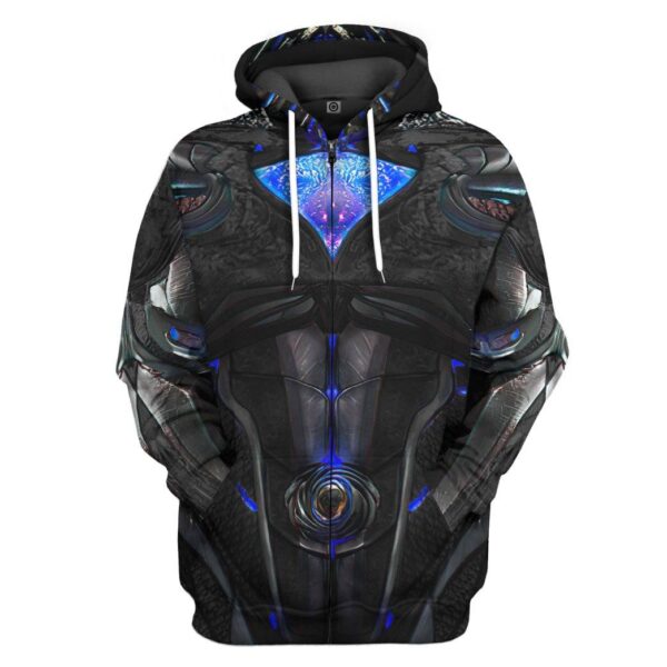 Gearhuman 3D Black Power Ranger 2017 Custom Hoodie Apparel GJ30091 3D Apparel Zip Hoodie S