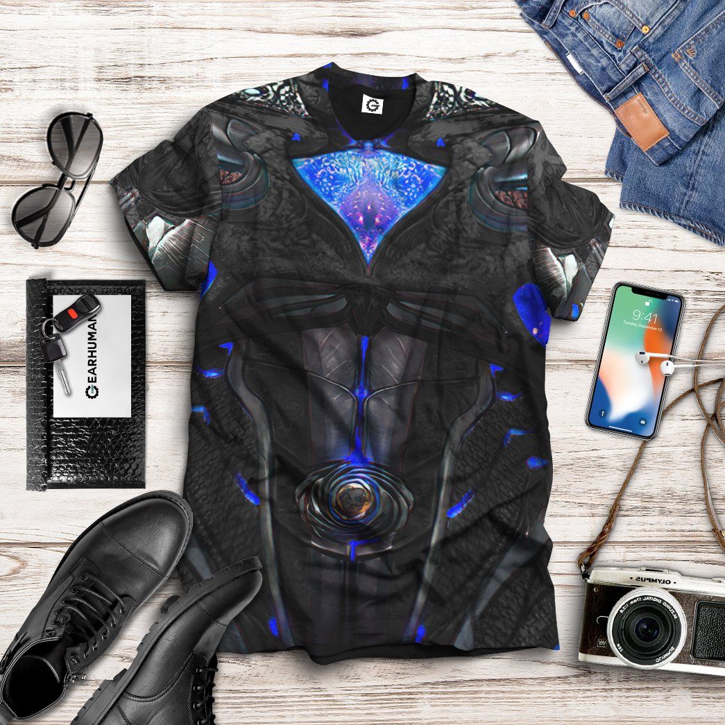 Gearhuman 3D Black Power Ranger 2017 Custom Tshirt Apparel GJ30091 3D T-shirt