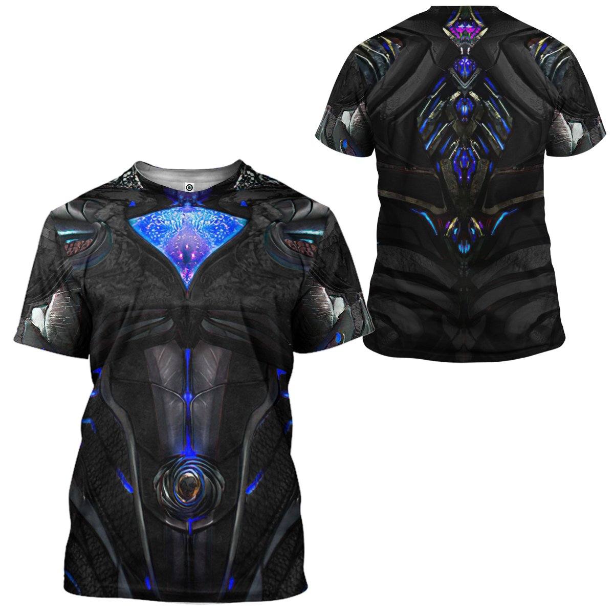 Gearhuman 3D Black Power Ranger 2017 Custom Tshirt Apparel GJ30091 3D T-shirt